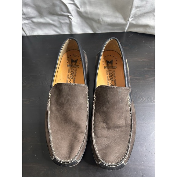 Mephisto Baduard Loafer Shoes Mens 11.5 Brown Nubuck Cool Air Comfort